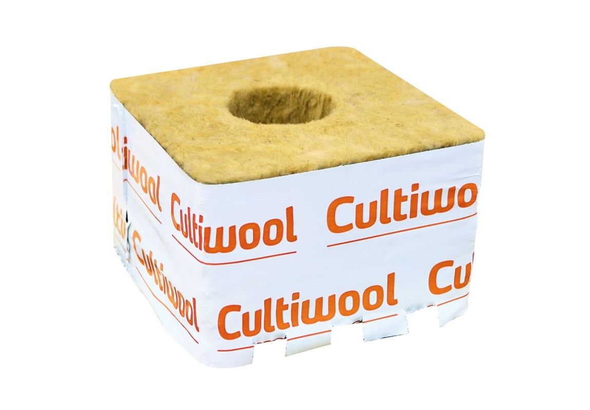 Kamena vuna Cultiwool - 10 x 10 x 6,5 cm - veća rupa